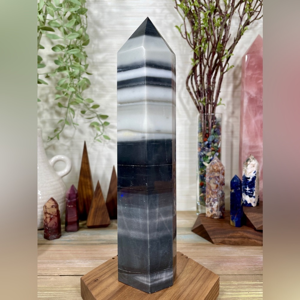 2265 Extra Large Tai Chi Jasper Crystal Tower - Picture 8 of 13